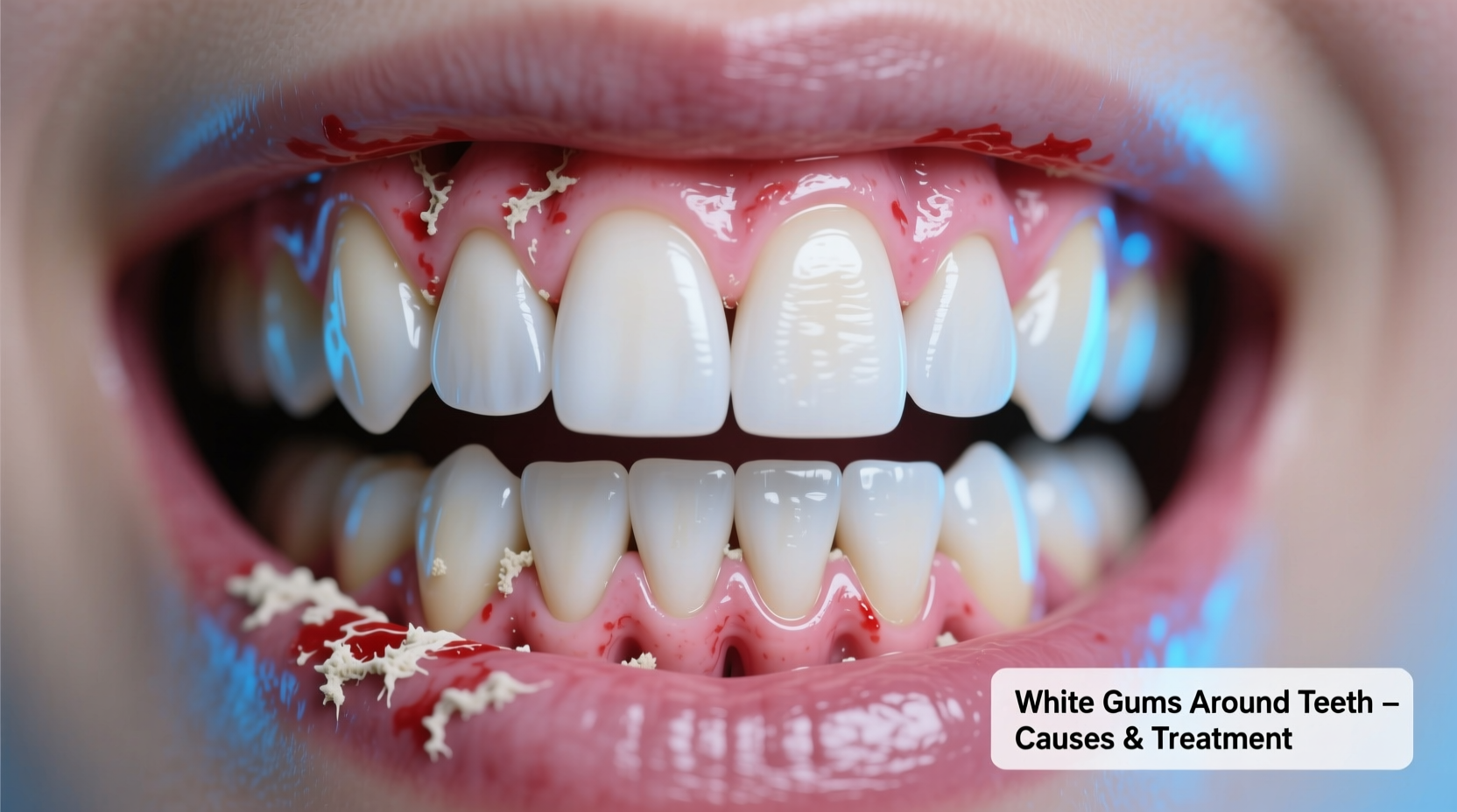 why are my gums white around teeth causes treatment
