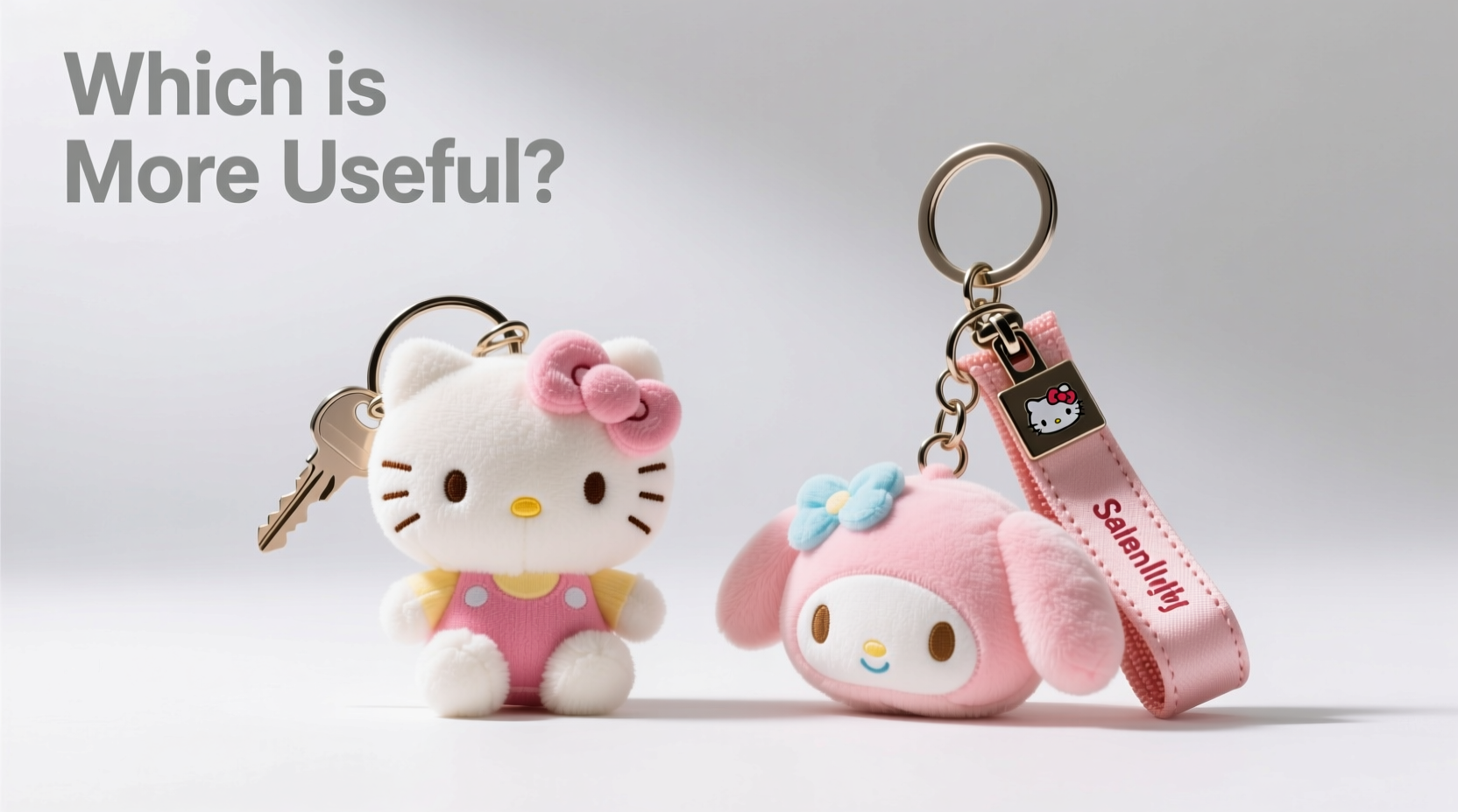 sanrio plush keychain vs zipper pull is one actually more useful