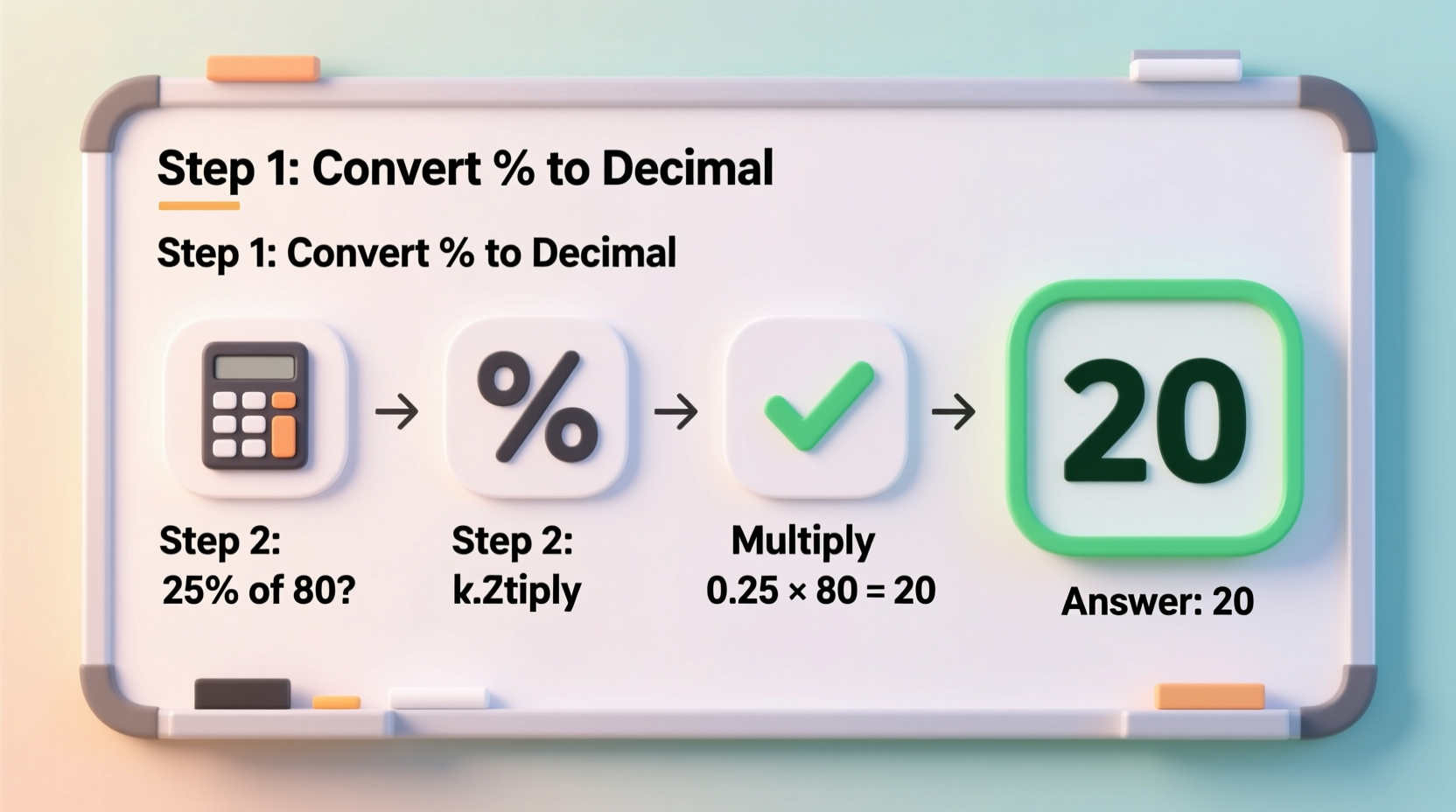 how to calculate what number a percentage represents a step by step guide