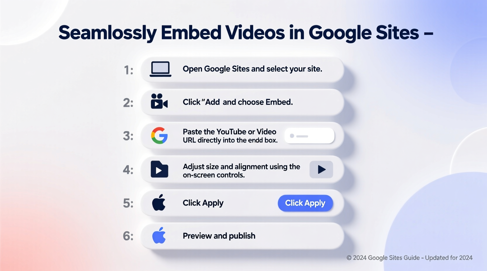 a step by step guide to embedding videos seamlessly in google sites