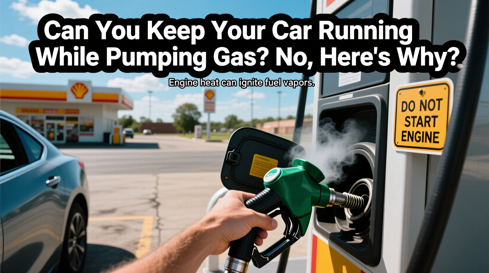 can you keep your car running while pumping gas