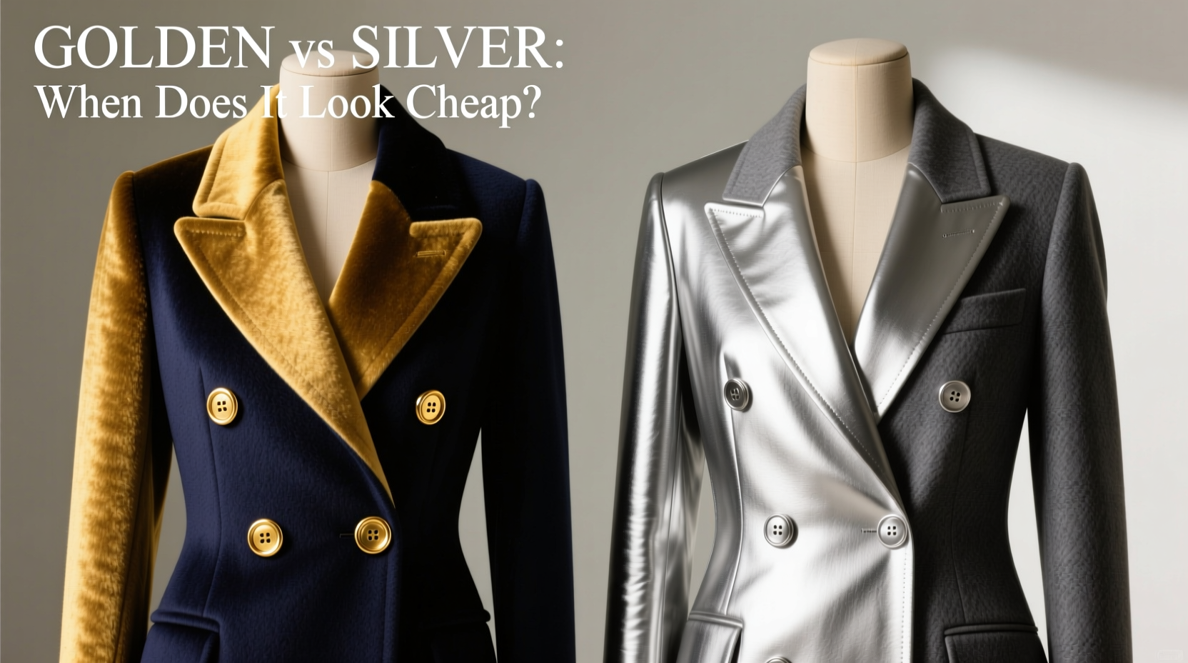 golden buttons vs silver buttons on a coat does it make a difference and when does it look cheap