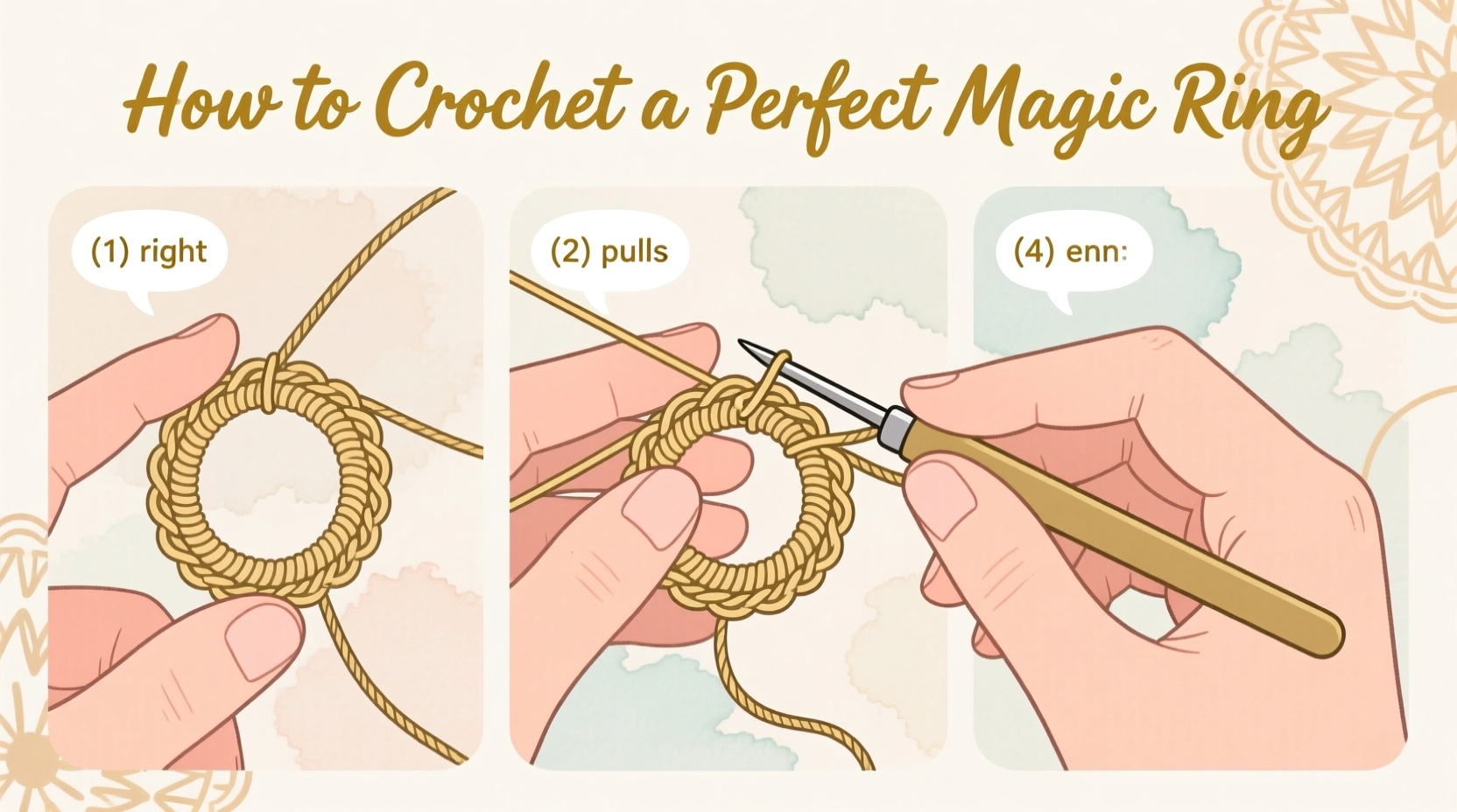 step by step guide to creating a perfect magic ring in crocheting for beginners