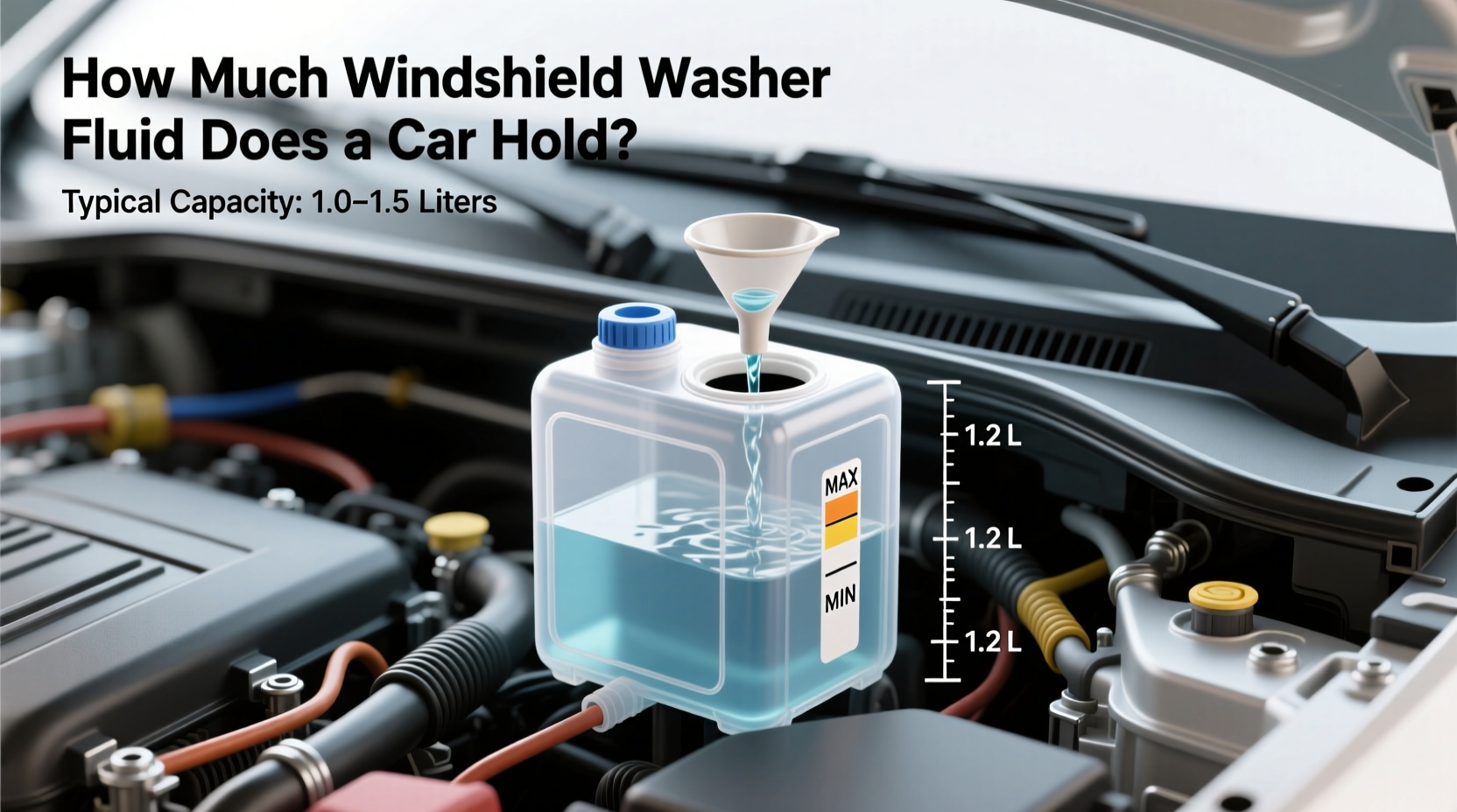 how much windshield washer fluid does a car hold