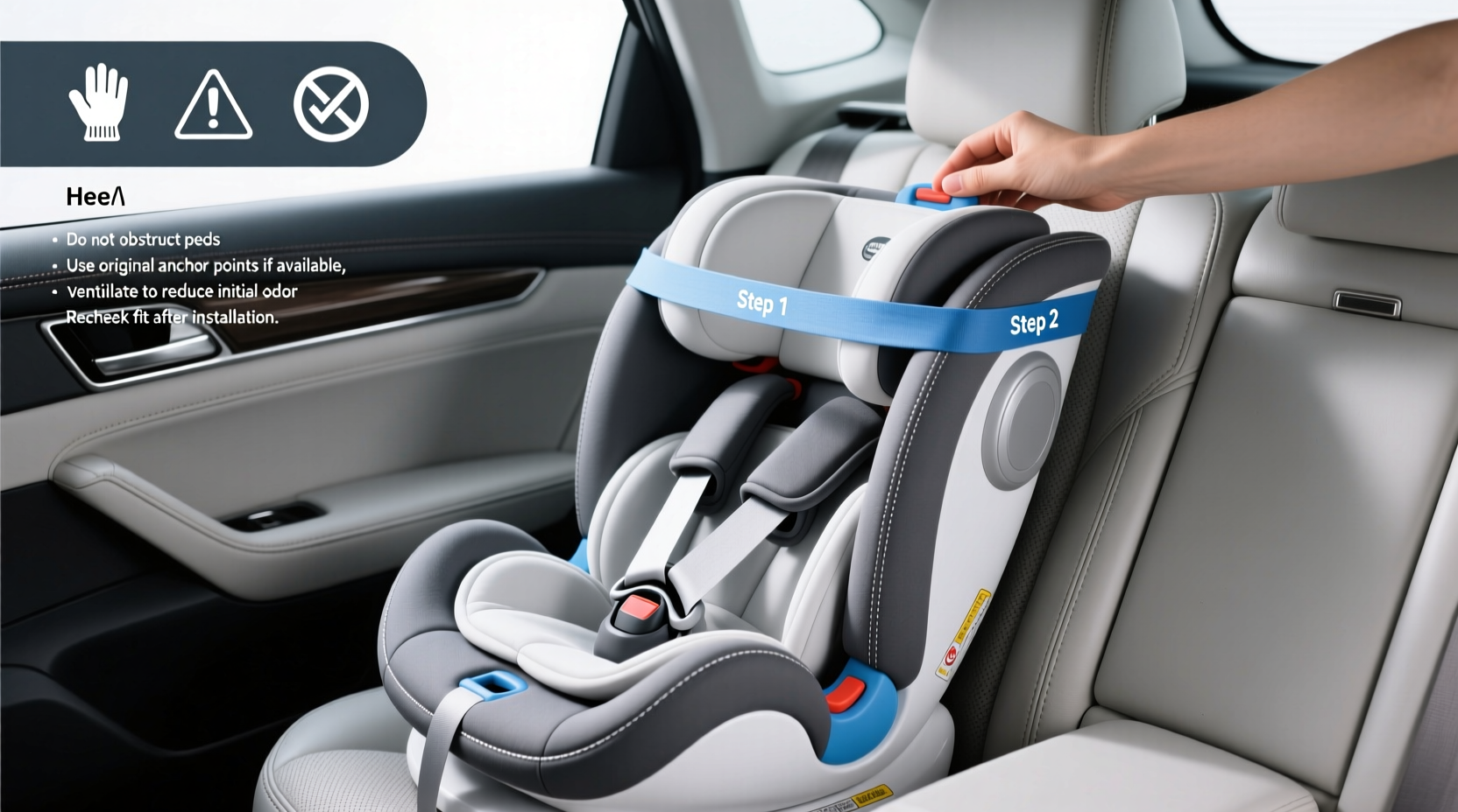 child car seat head strap