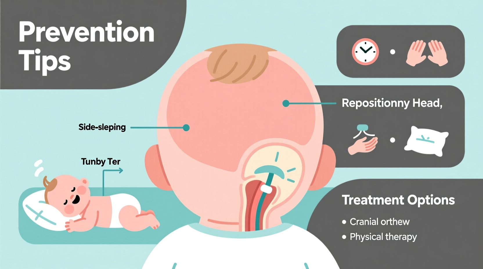 flat back of head causes treatment prevention tips