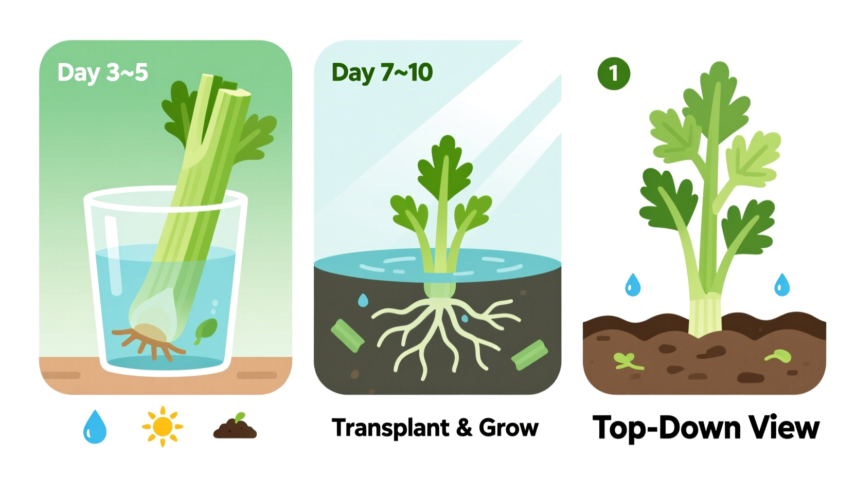 how to regrow celery from scraps