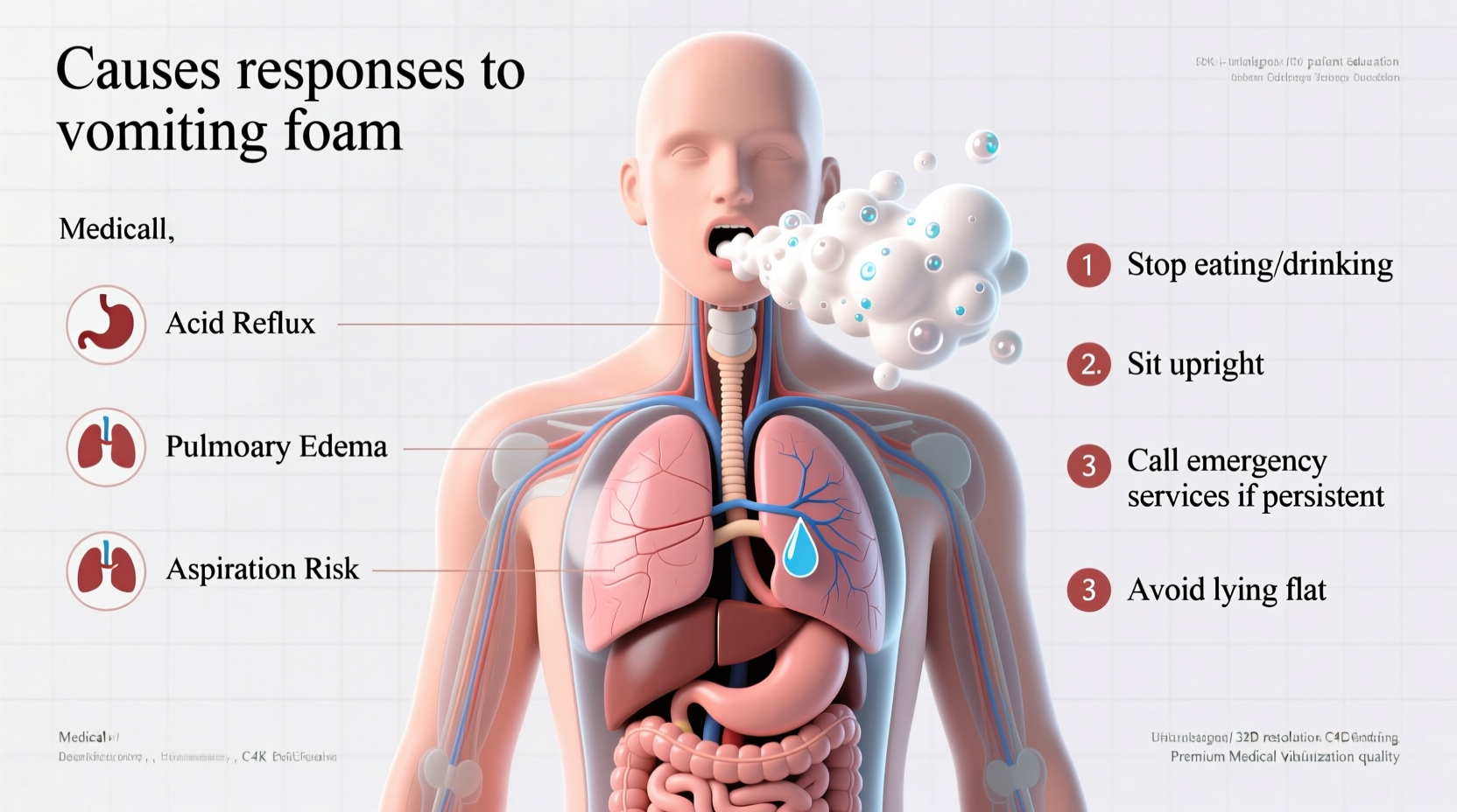 why am i throwing up foam causes and what to do