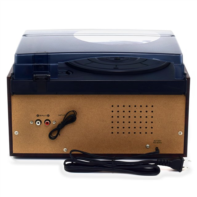 带数字 am/fm/usb/sd/led 显示木制留声机 mt-19pcd 的立体声盒式磁带
