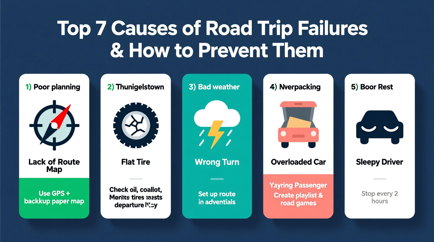 Top 7 Causes of Road Trip Failures & How to Prevent Them