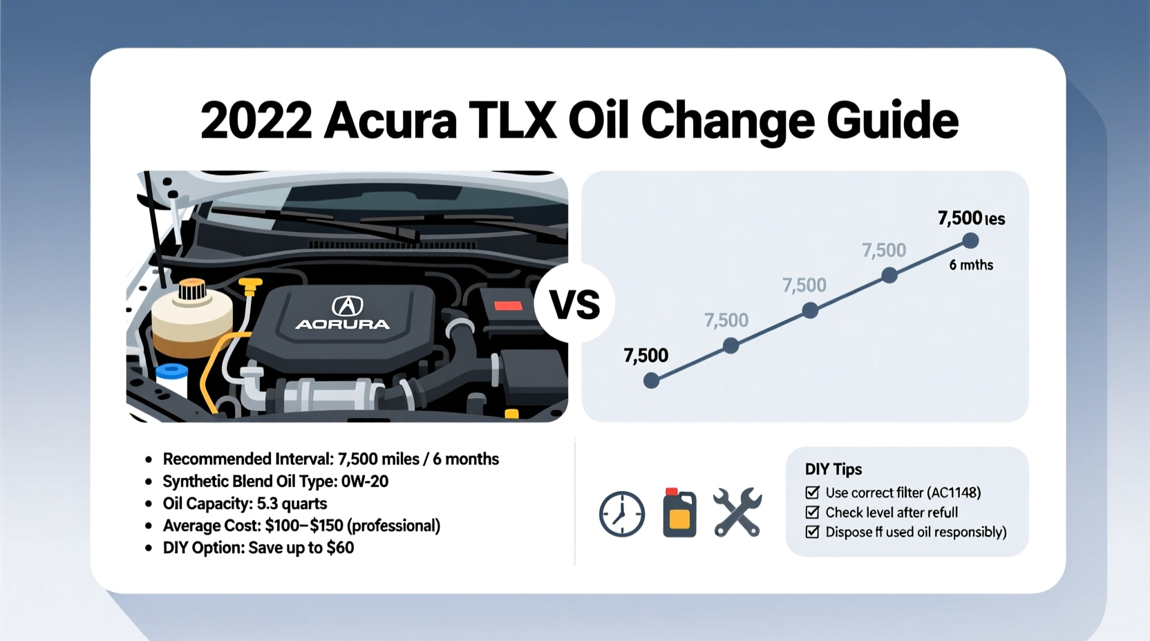 tlx 2022 oil change