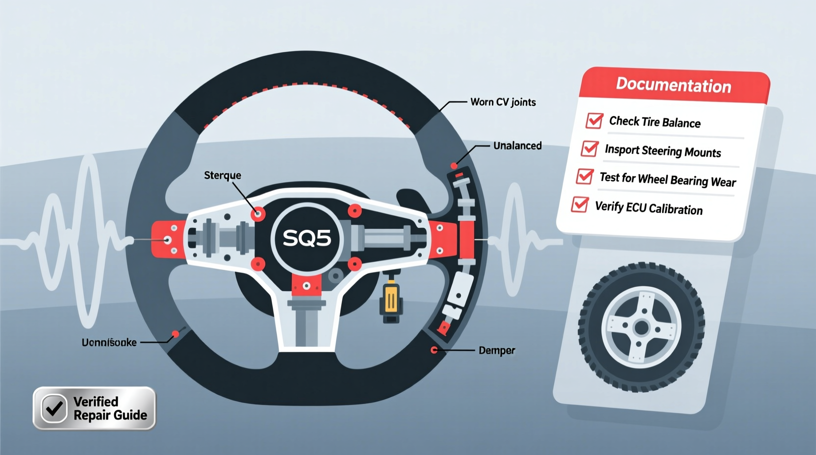 sq5 steering wheel vibration fix