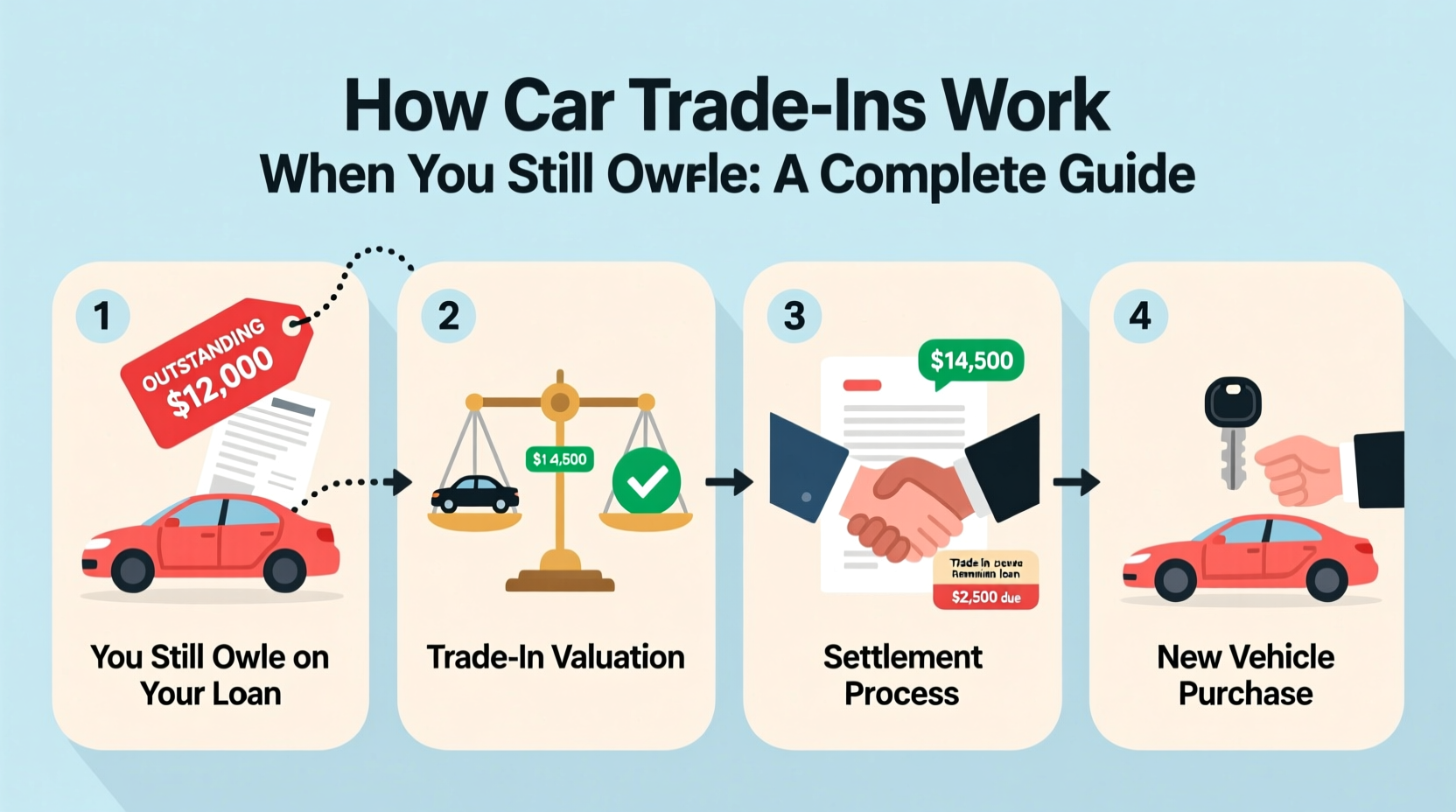how do car trade ins work when you still owe