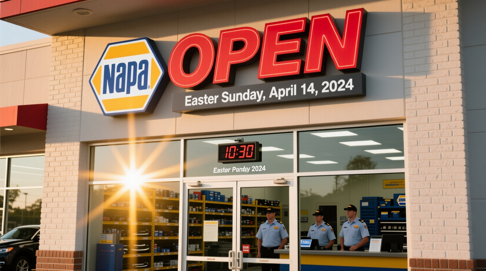 is napa auto parts open on easter
