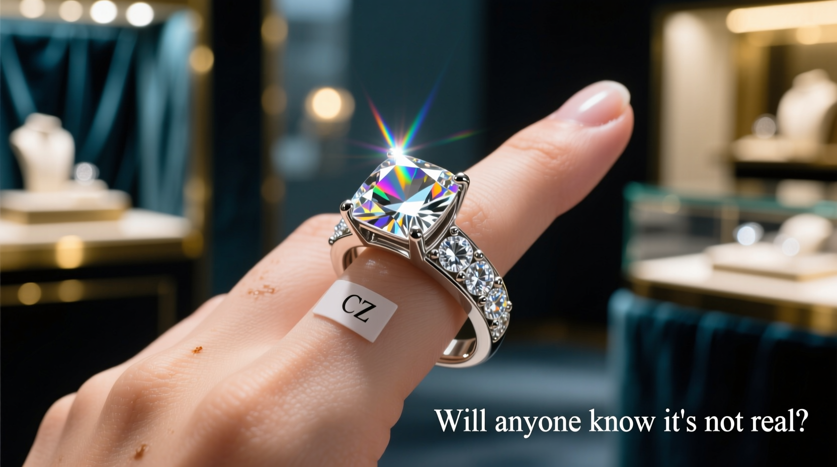 iced out will anyone actually know its cubic zirconia and not real diamonds