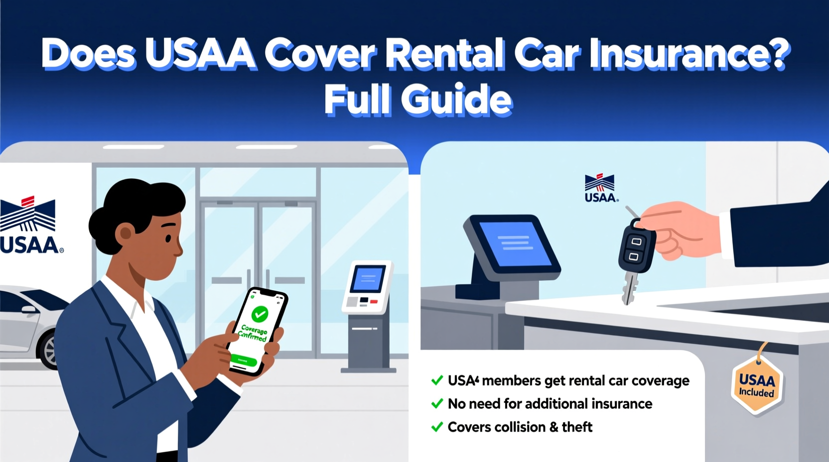 does usaa cover rental car