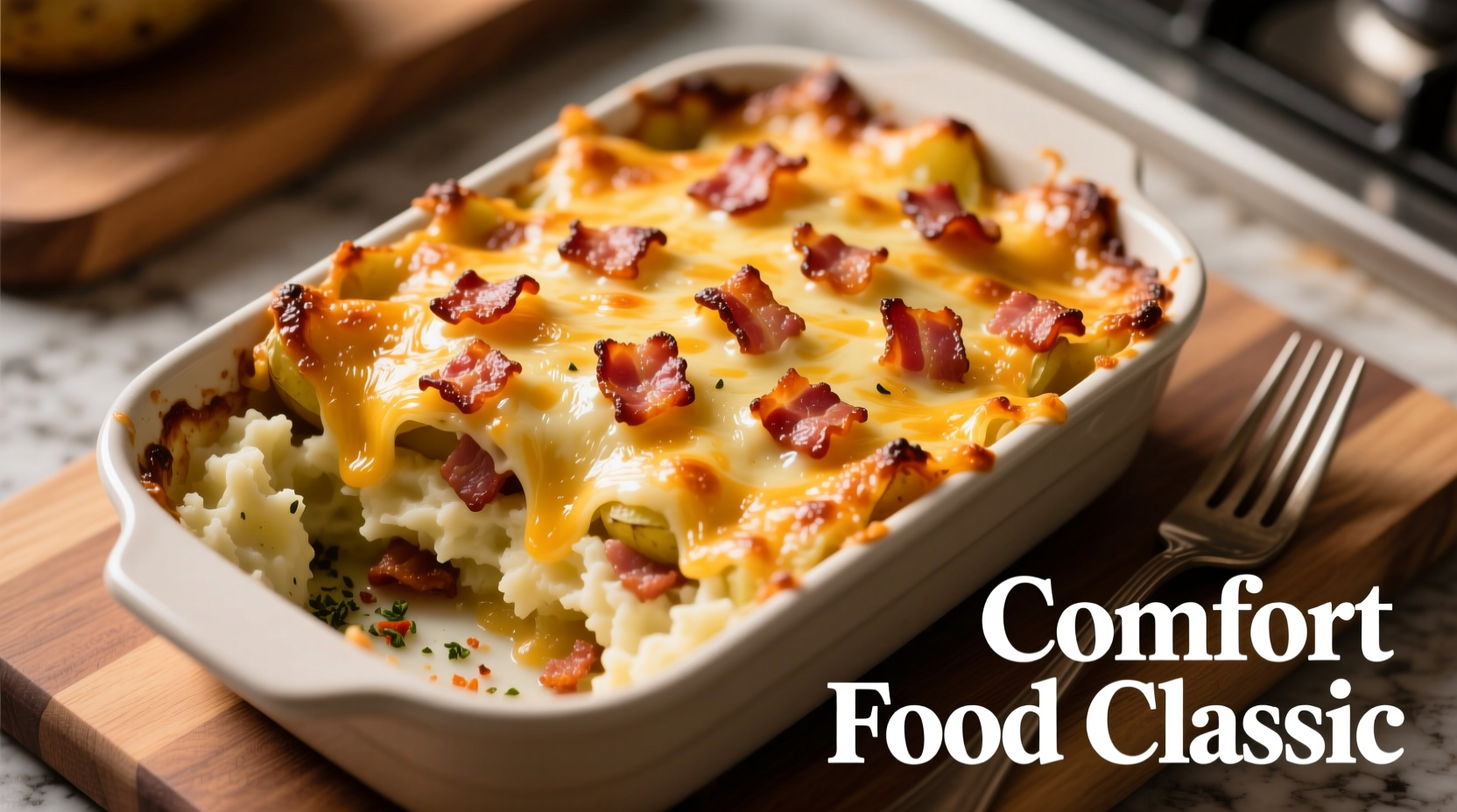 cheesy bacon potato bake