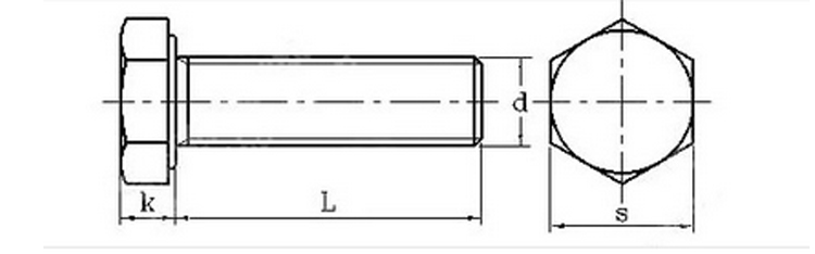 Hastelloy Pipe DIN931 DIN933 Duplex Stainless Steel Fasteners Hex Bolt M6 - M64