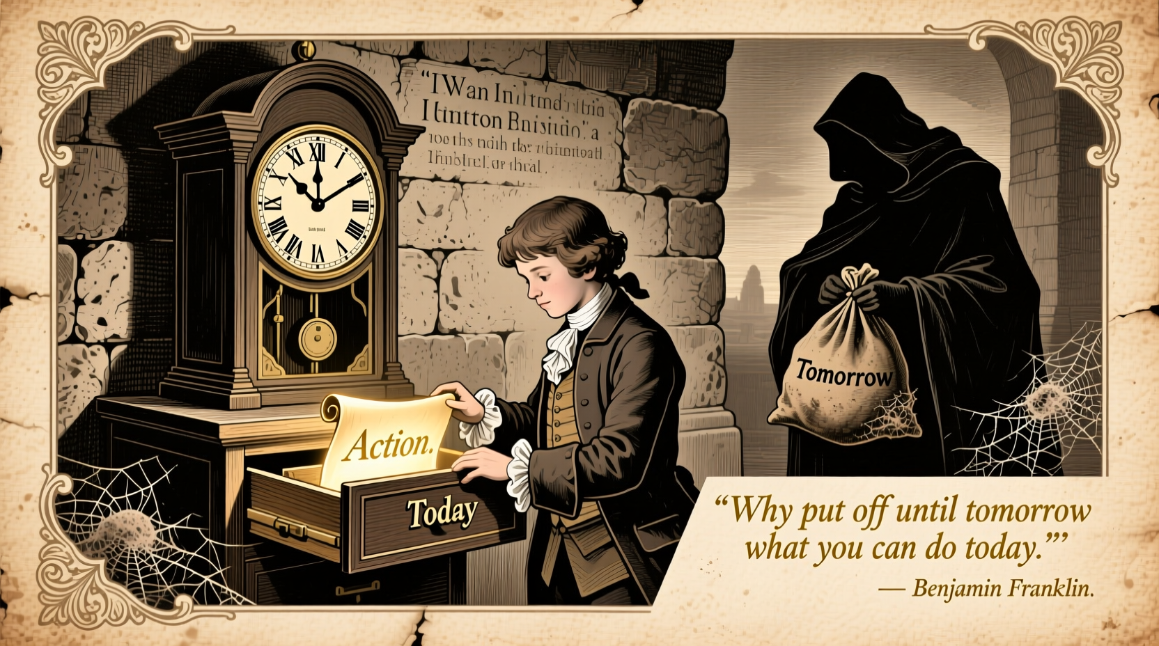 why put off until tomorrow quote meaning famous examples