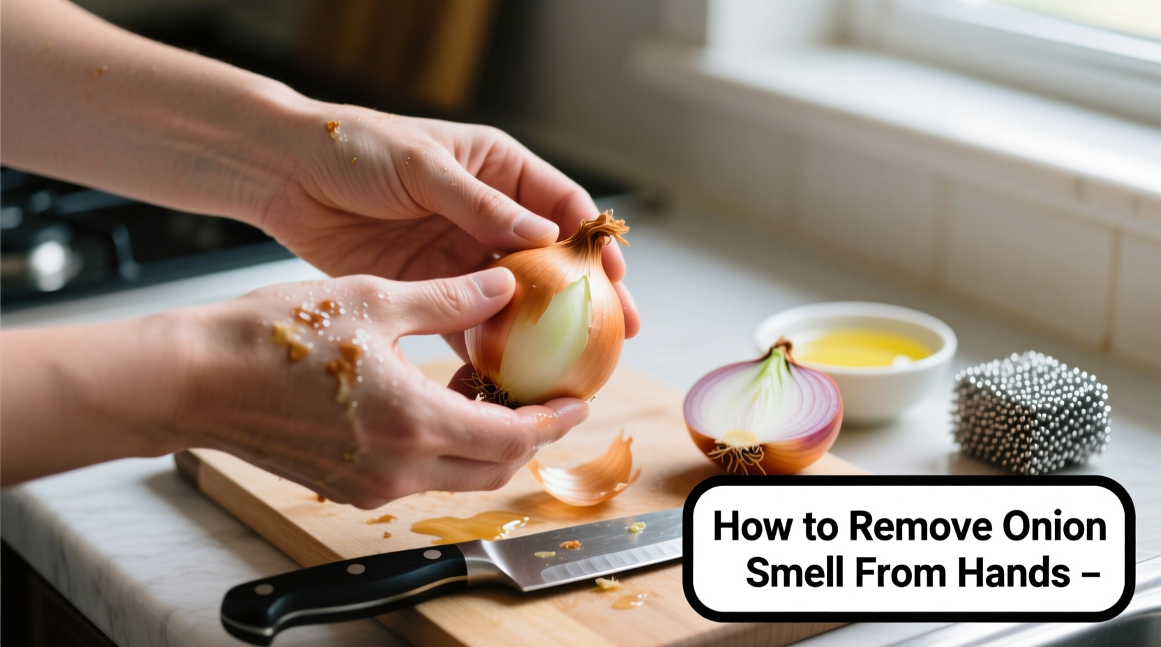 how do you remove onion smell from hands