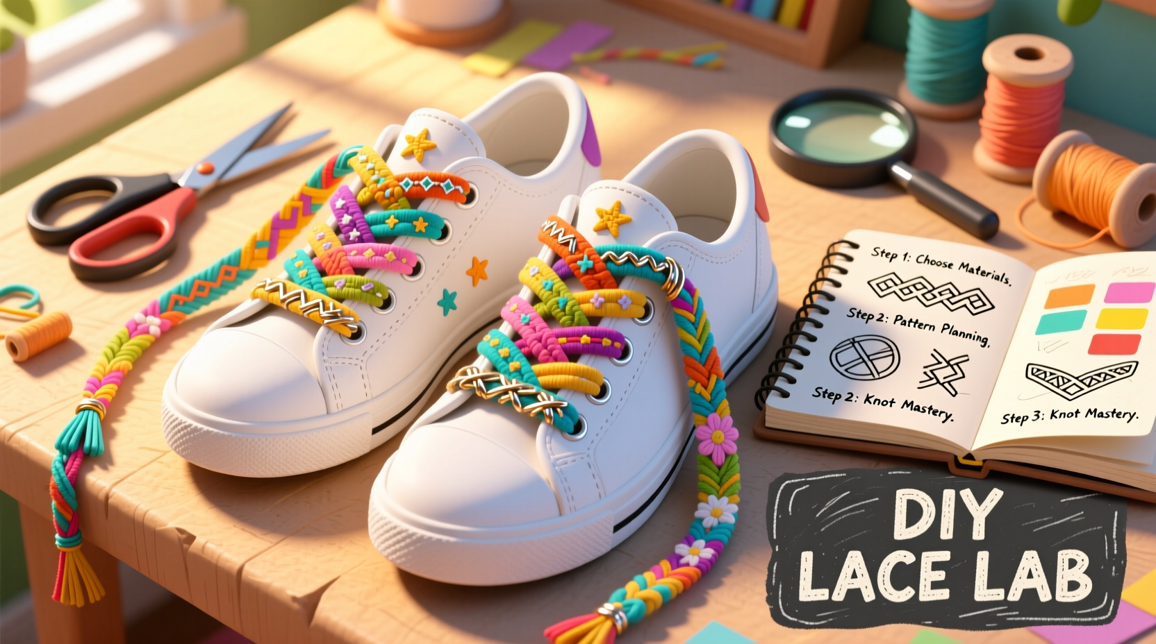 unlock creative styles a step by step guide on how to design unique shoe laces at home