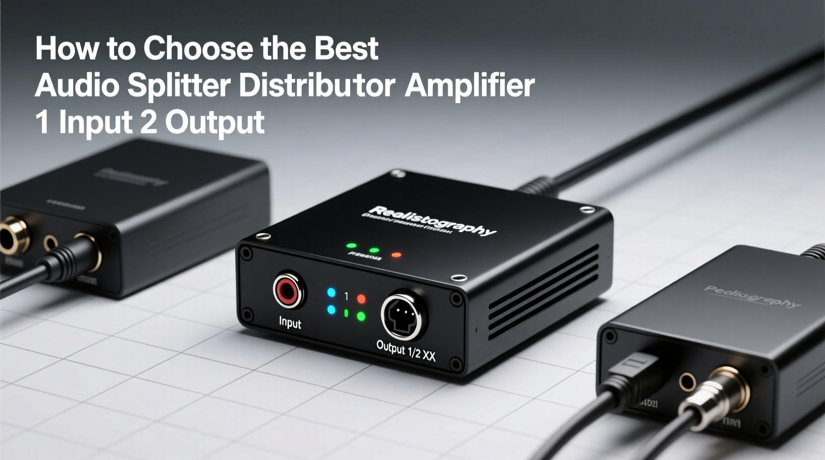 audio splitter distributor amplifier 1 input 2 output