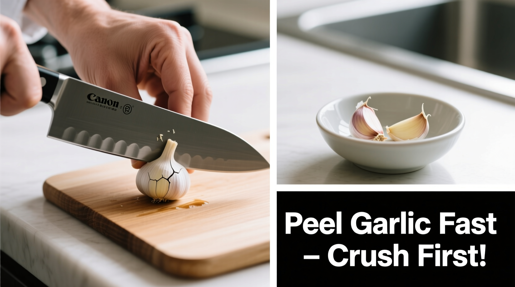 how to peel garlic cloves fast