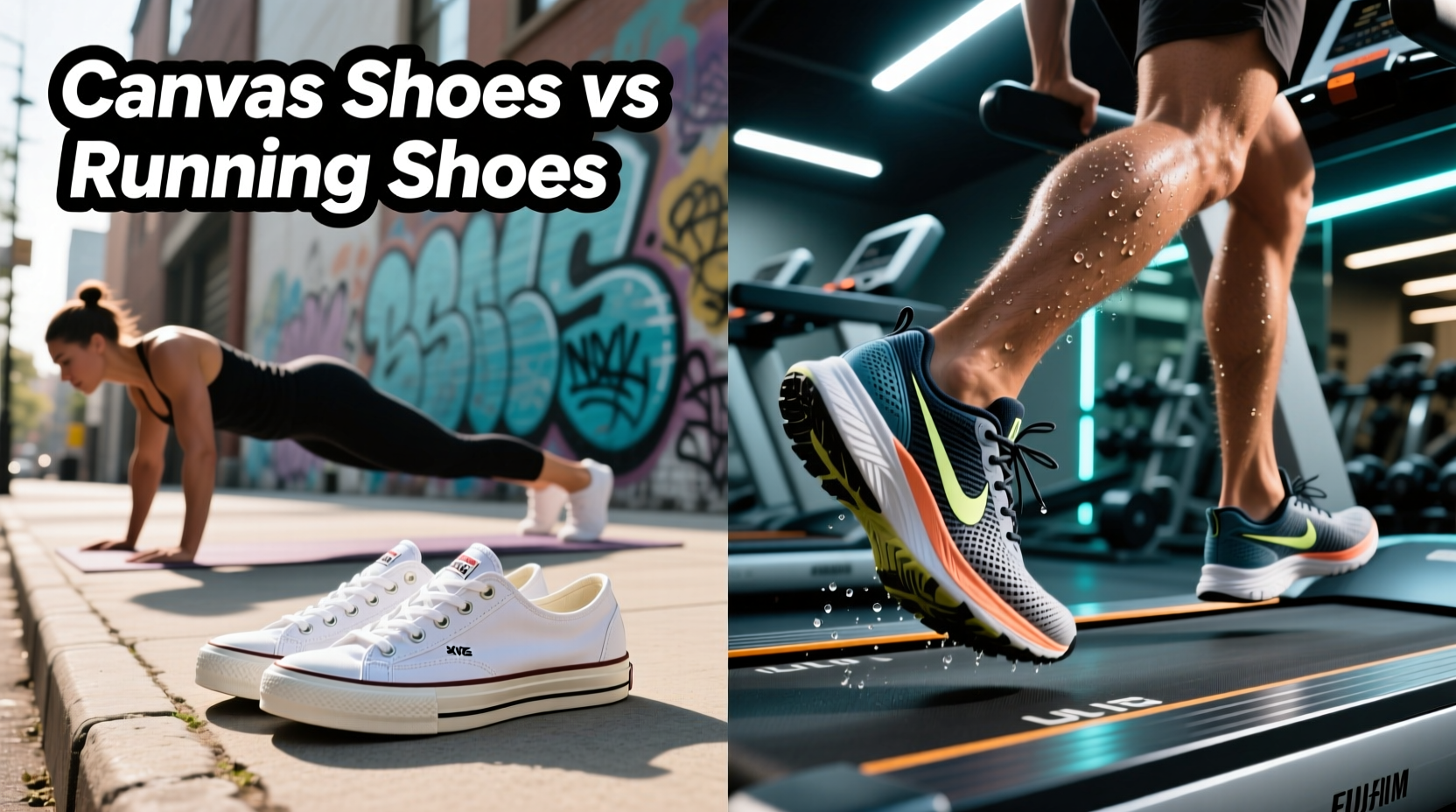 canvas shoes vs running shoes why is everyone obsessed with one over the other for workouts