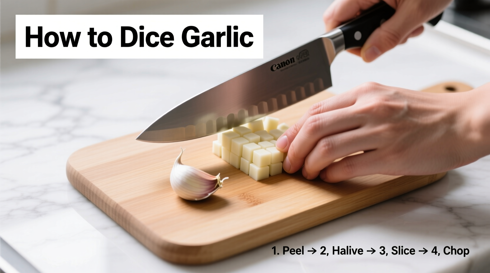 how to dice garlic