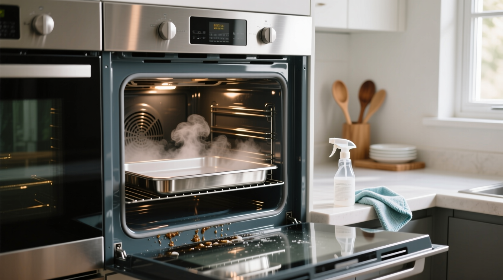 how to steam clean oven