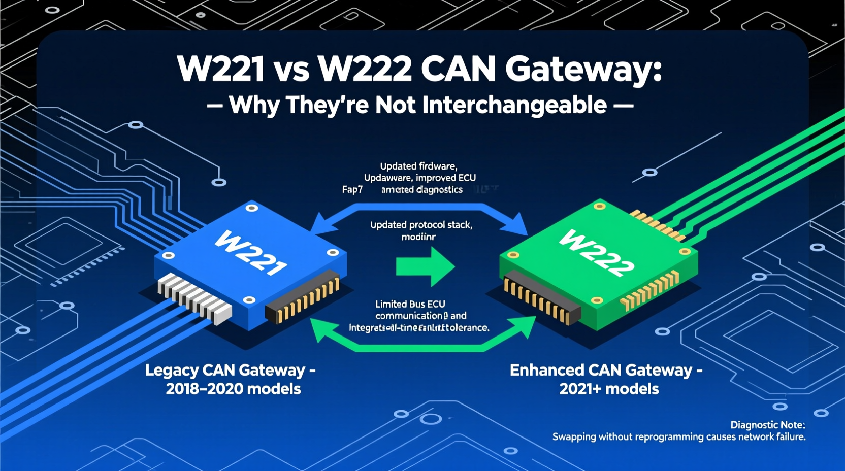 w221 w222 can gateway mistake