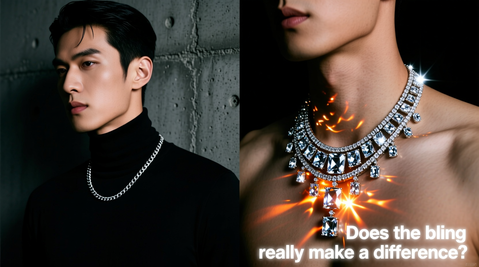 iced out pendant vs simple chain does the bling really make a difference