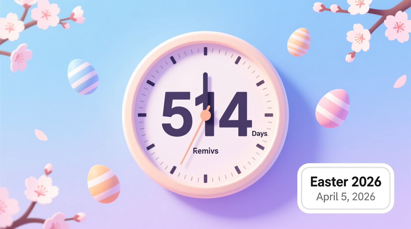 how many days till easter from today