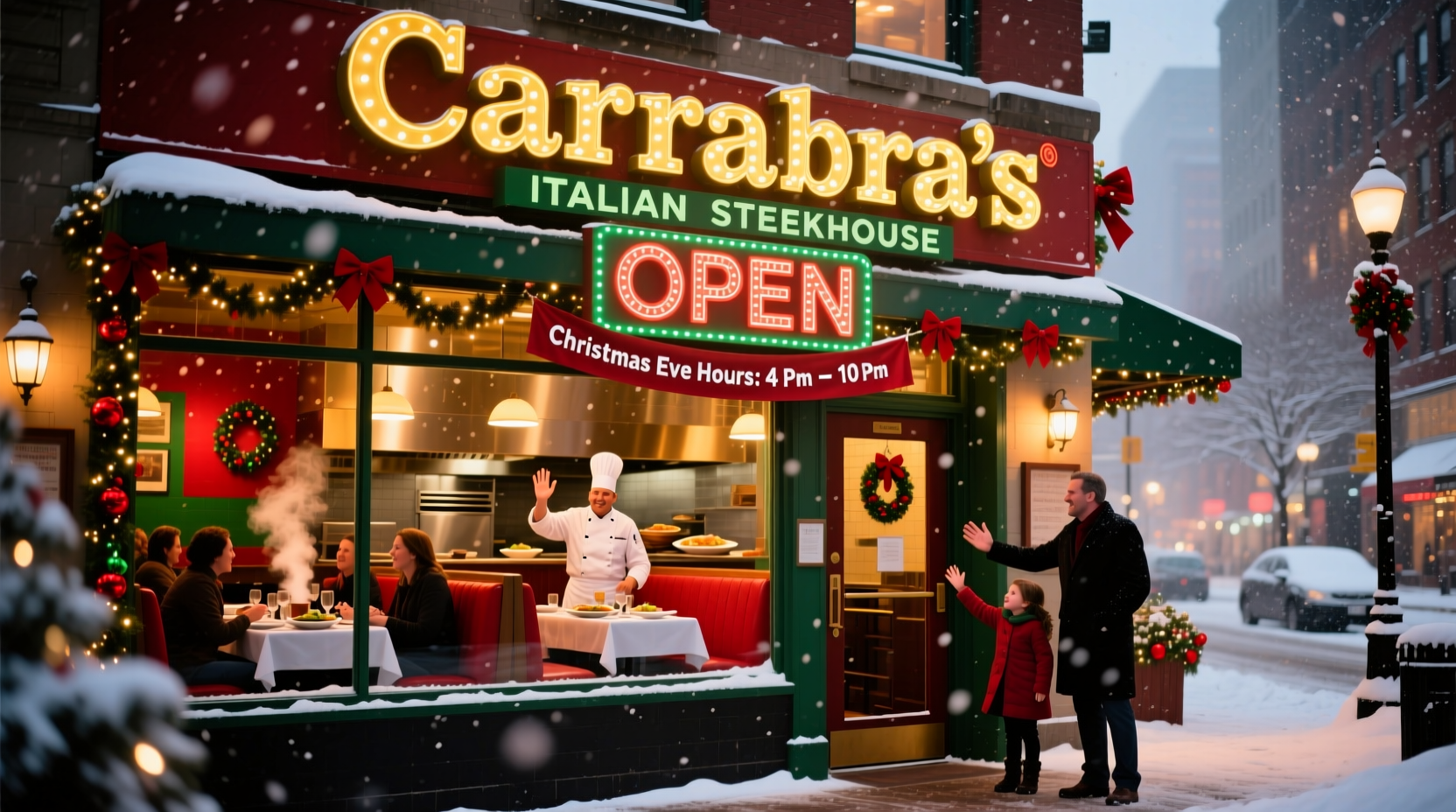 is carrabbas open on christmas eve