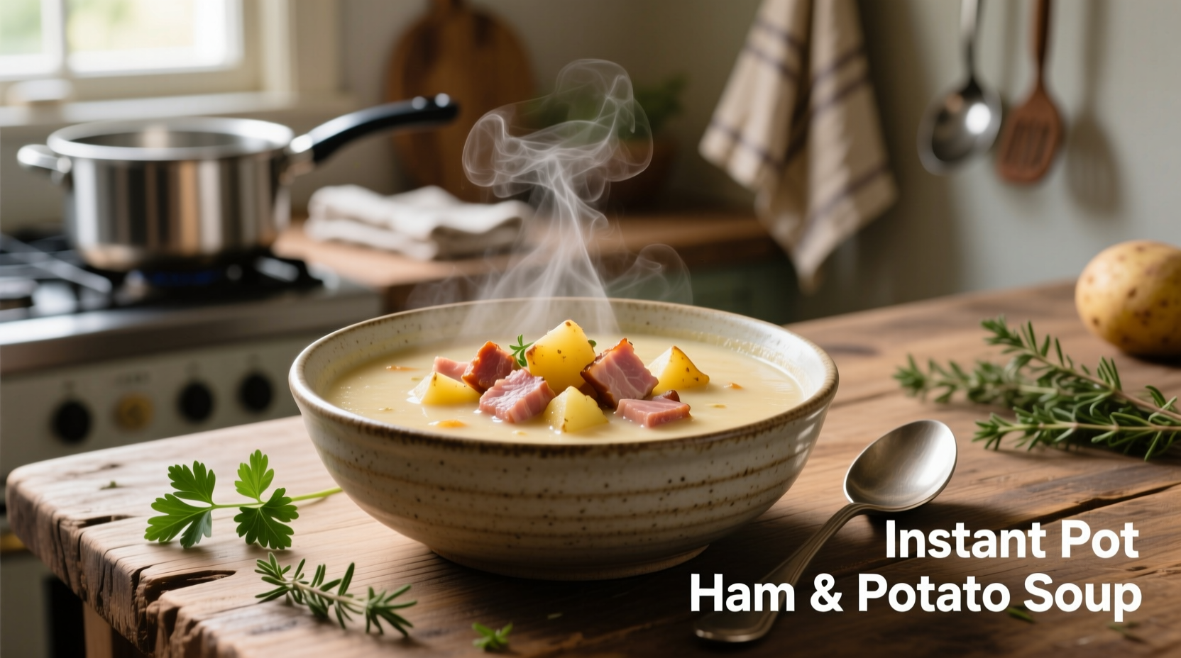instant pot ham and potato soup