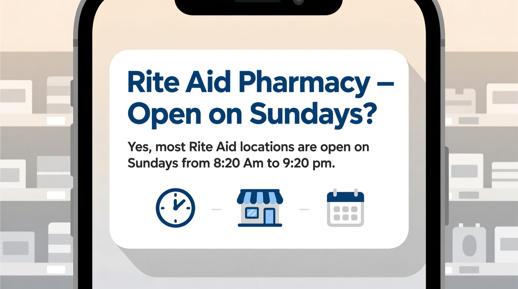 is rite aid pharmacy open on sundays