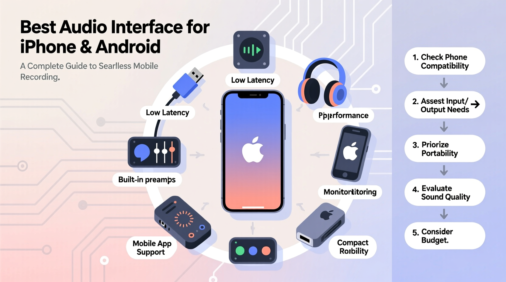 audio interface for cell phone
