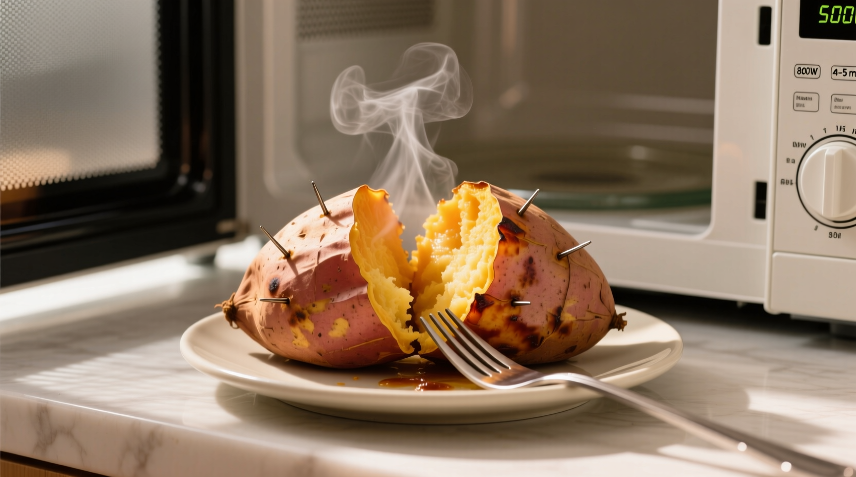 how long to cook sweet potato in microwave