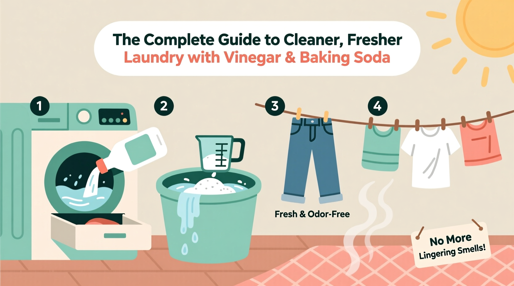the complete guide to washing clothes with vinegar and baking soda for cleaner fresher laundry