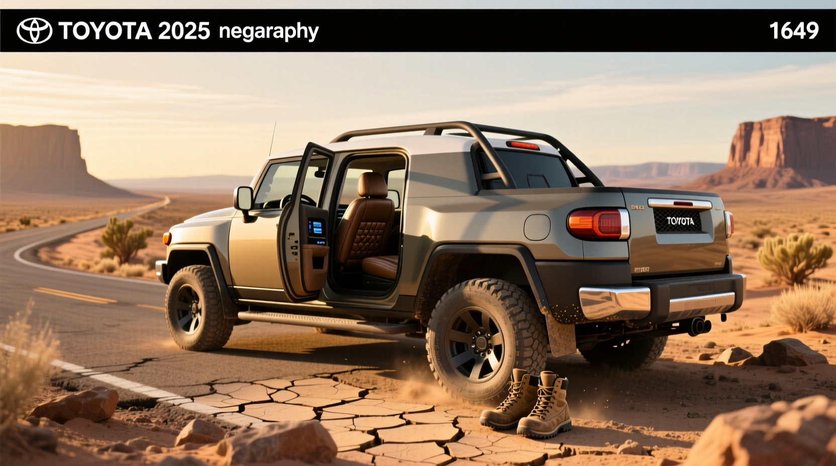 2025 Toyota FJ Cruiser concept rendering showing boxy retro design and off-road stance
