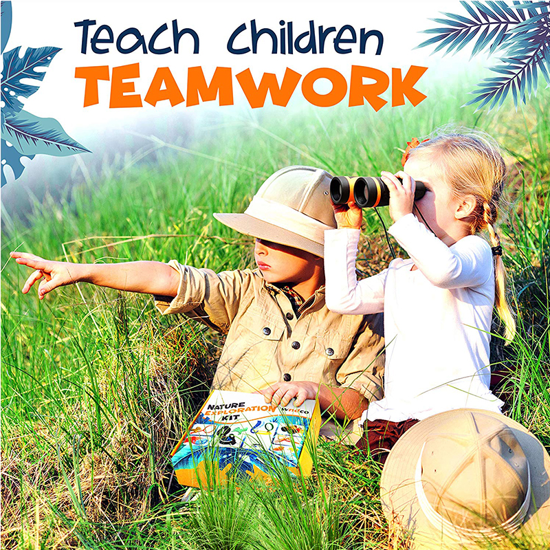 Kids Explorer Kit - 10Pieces Kids Outdoor Kit - Kids Camping Set Adventure Kit for Girls and Boys - Outdoor Educational Toys