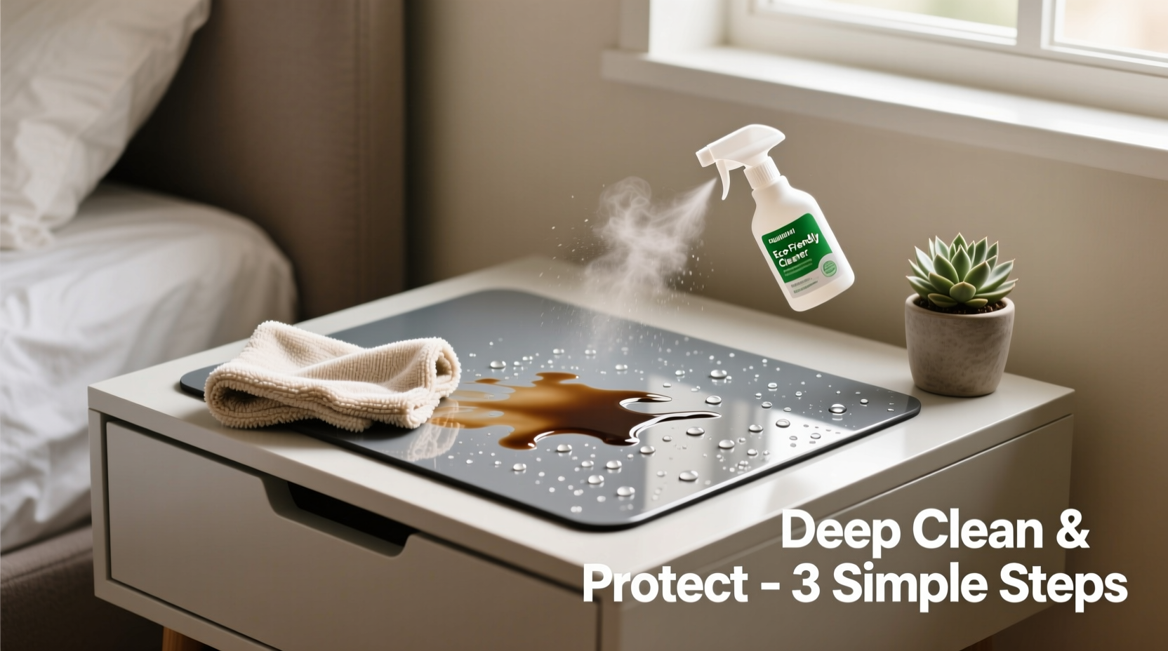 effective methods to deep clean and protect your waterproof bedside table mat