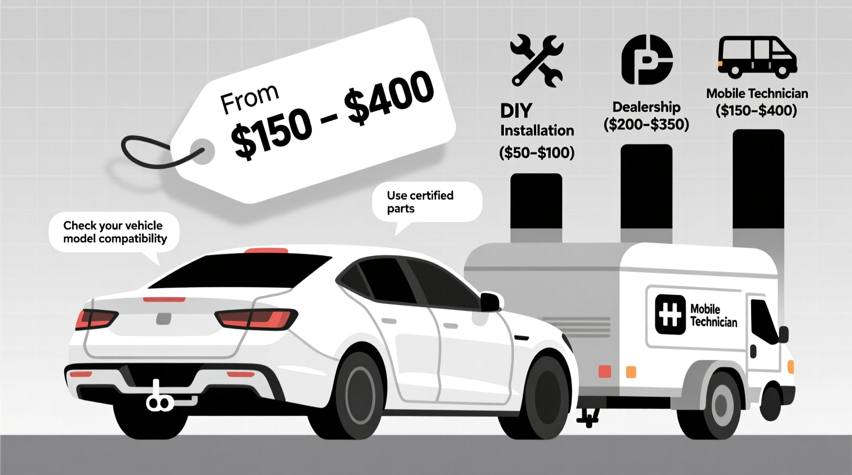 how much to install a trailer hitch on a car