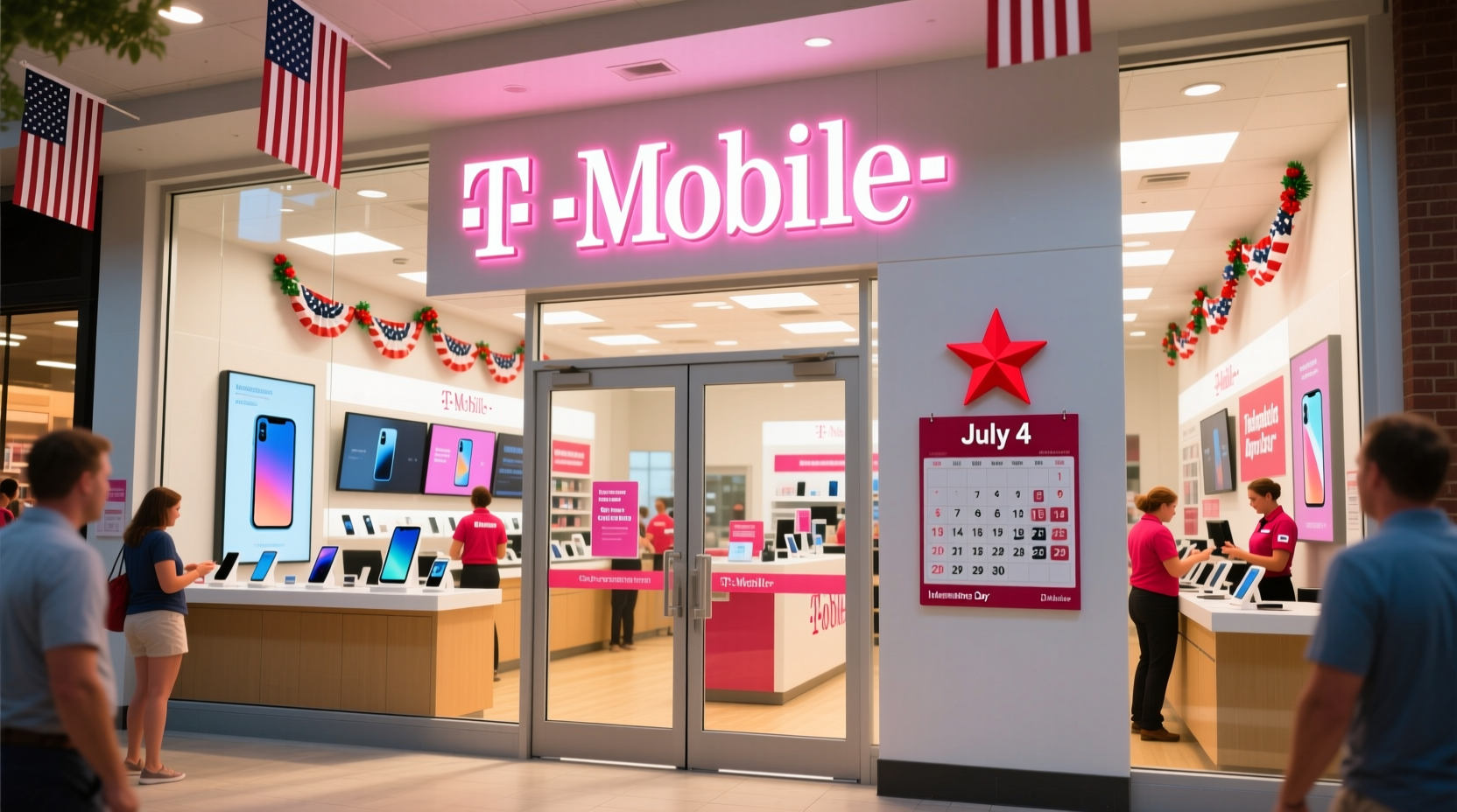 is tmobile open on july 4