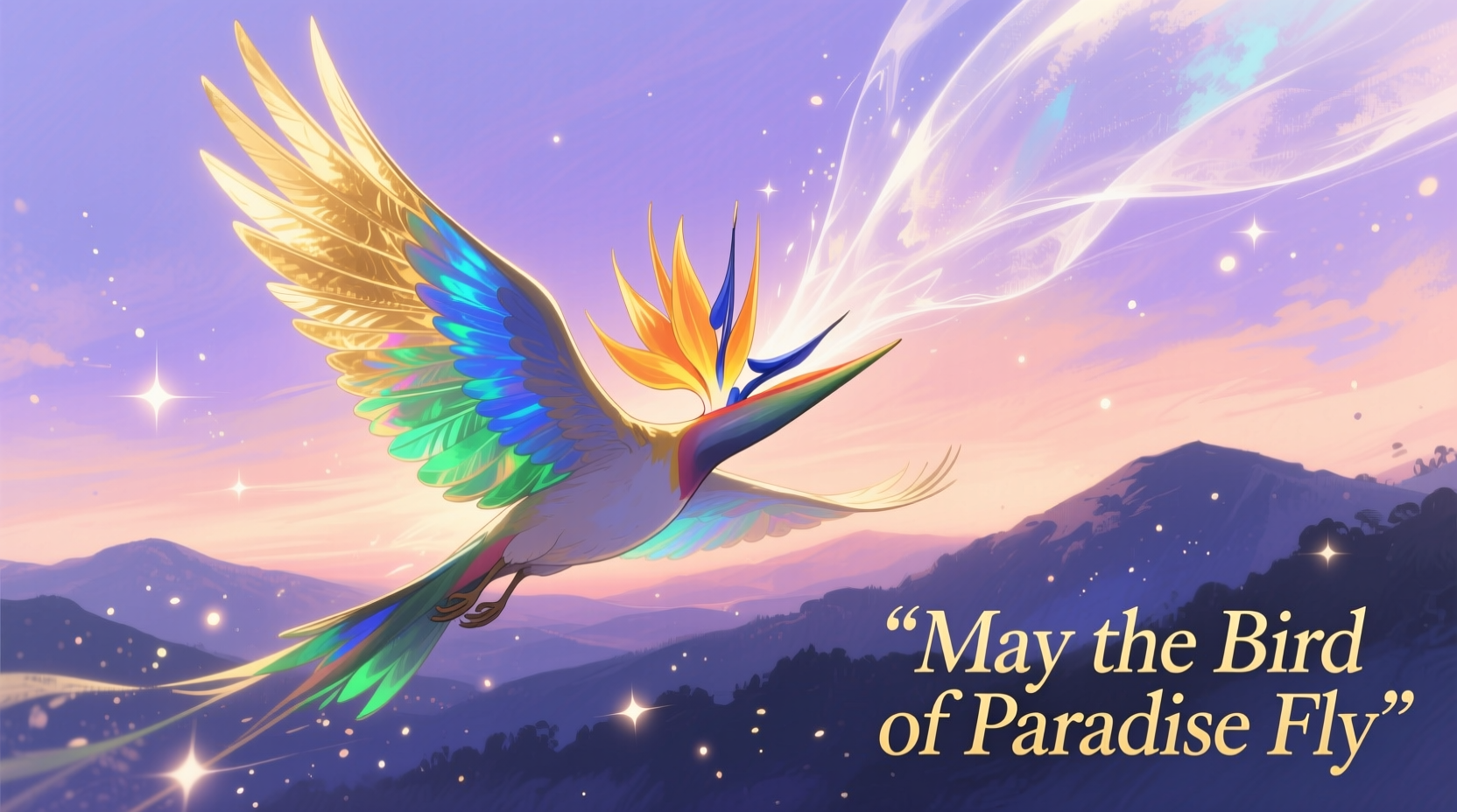 Meaning of 'May the Bird of Paradise Fly'