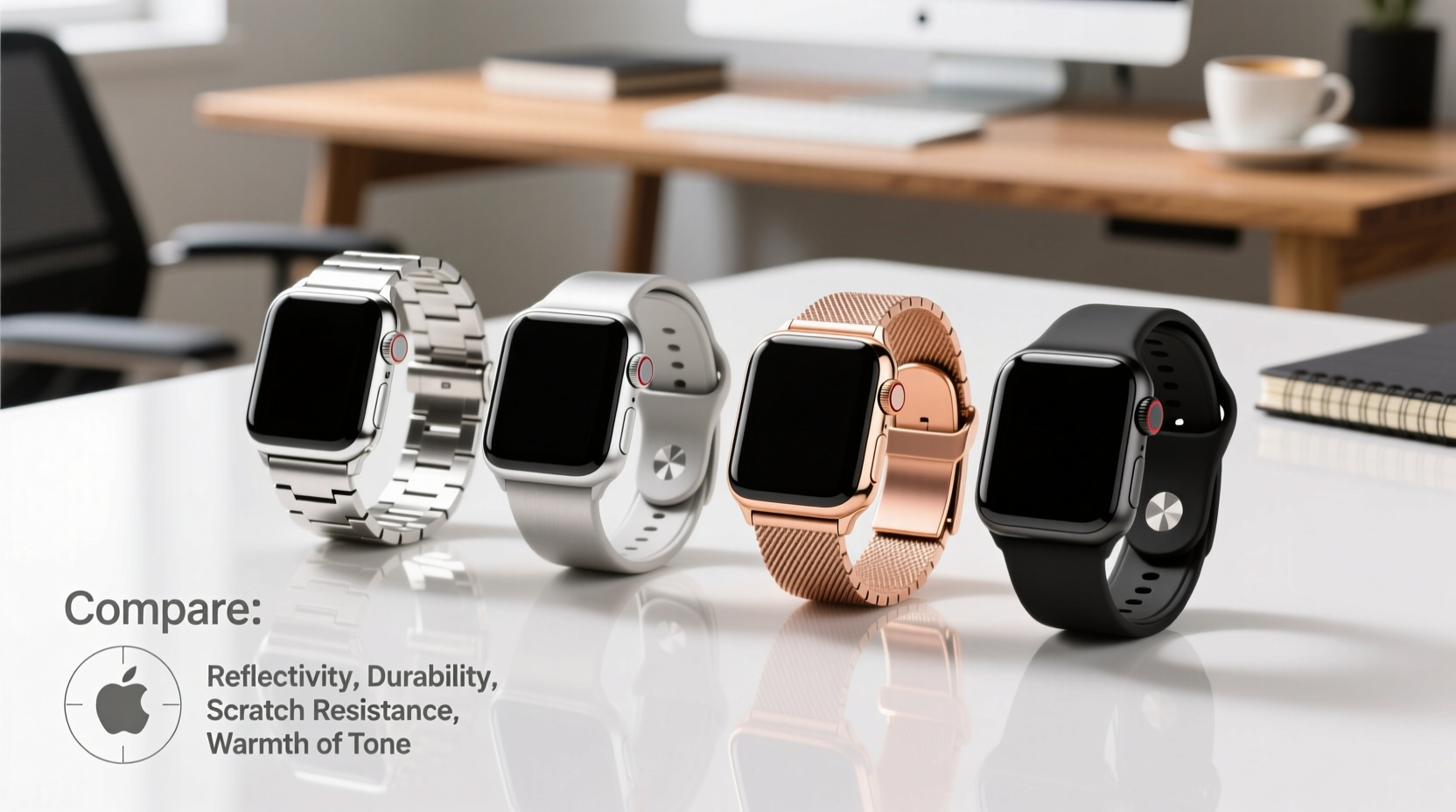 how to compare and choose the perfect metal finish for your apple watch band