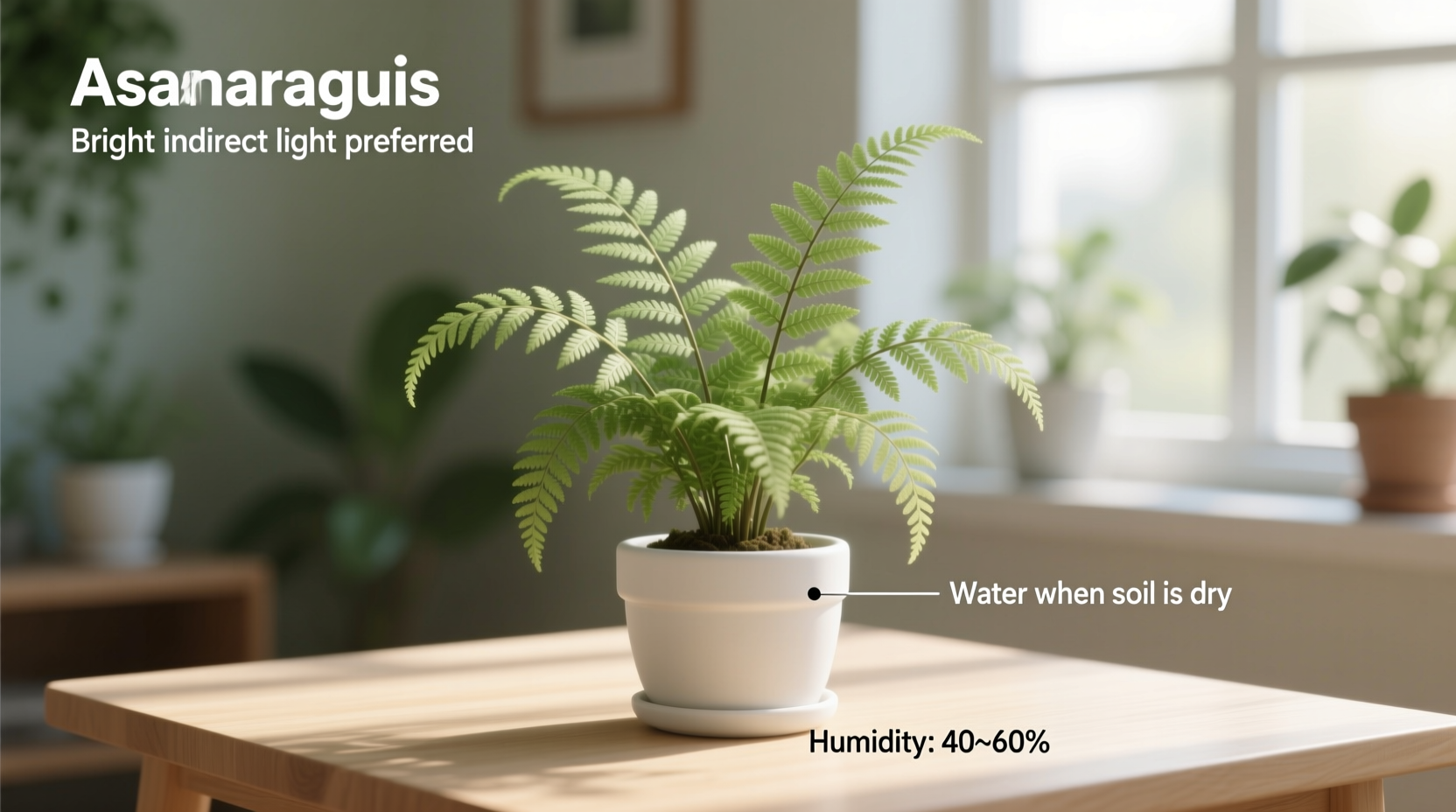 how to care for asparagus fern indoors