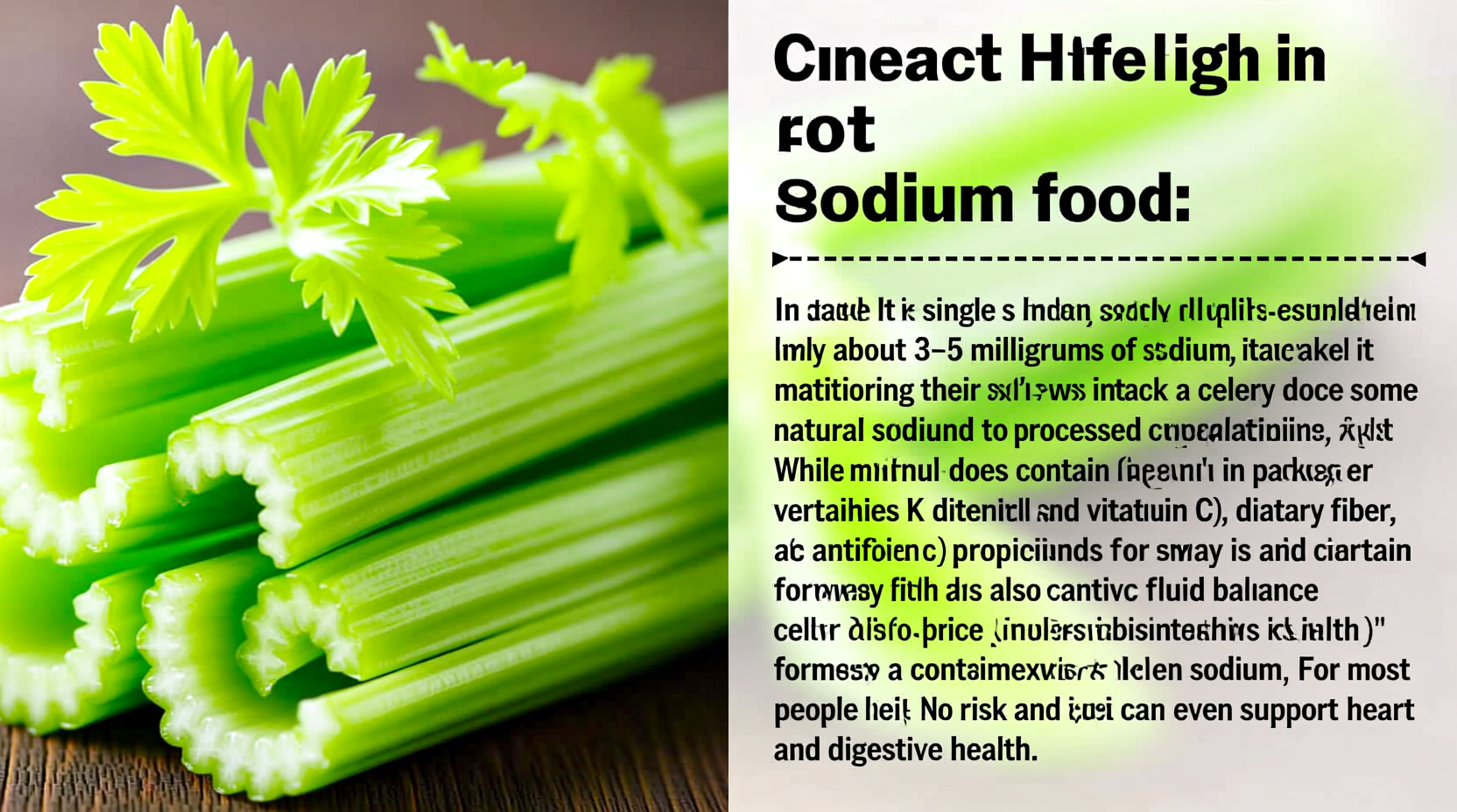 Celery Sodium Content: Low-Sodium Superfood Facts
