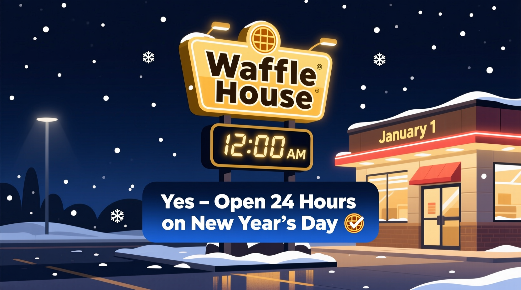 is waffle house open on new years day