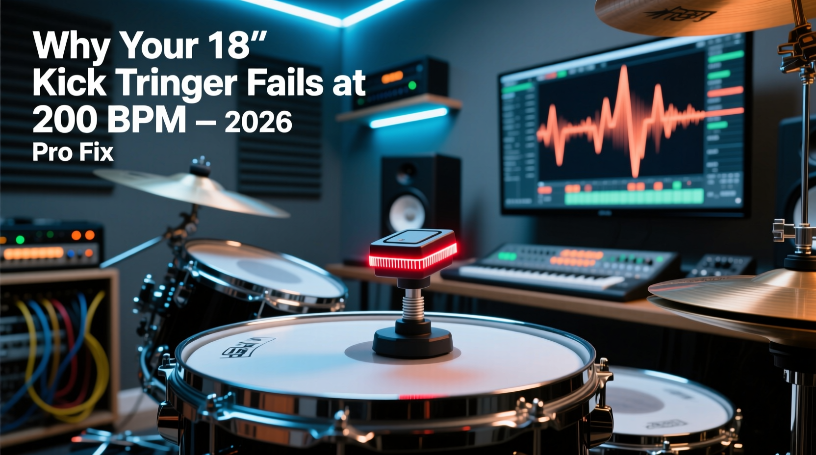 Why your 18 kick drum trigger triggers double-strokes or misses hits during fast metal grooves in home studio recording — 2026 setup fix